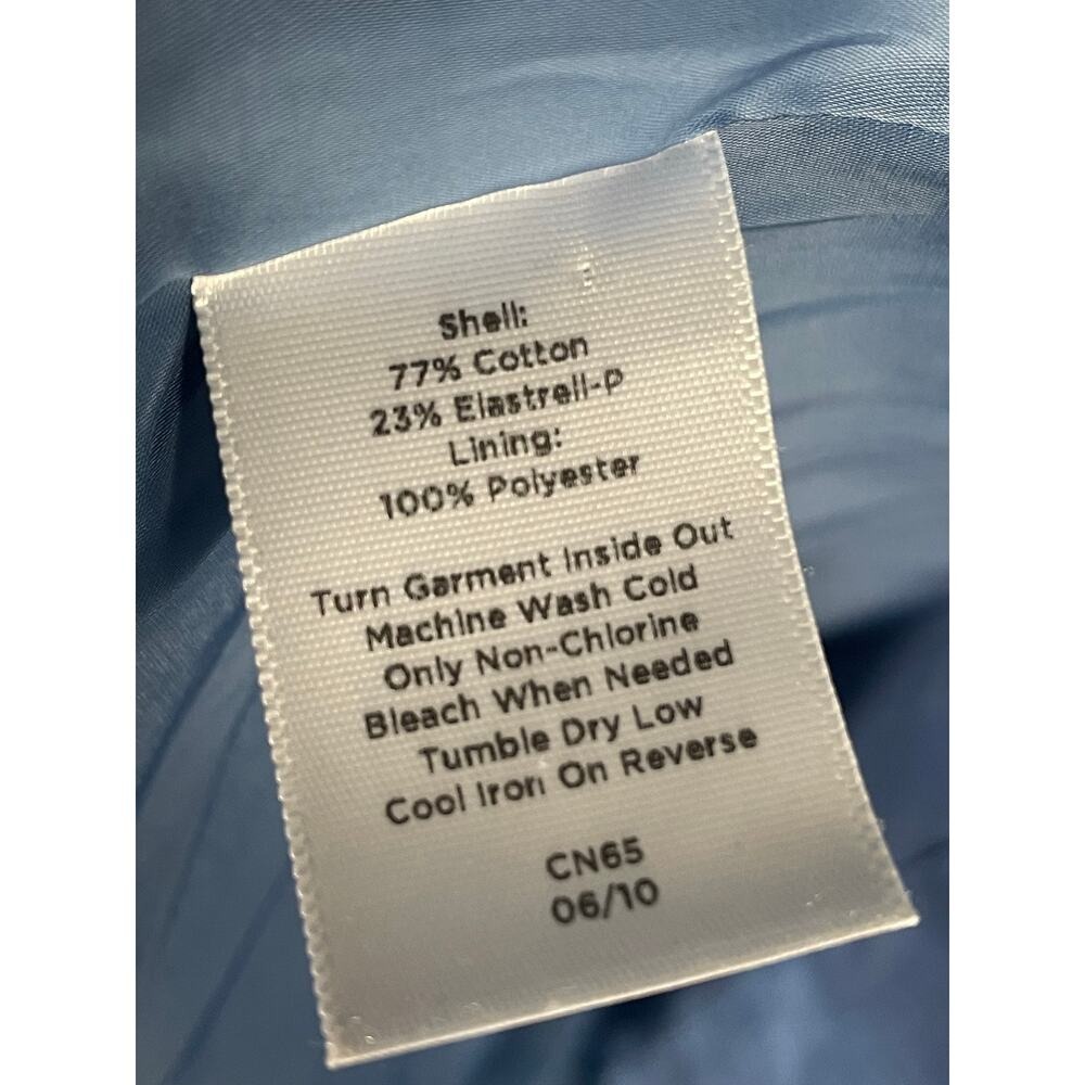 Talbots Womens Blue Corduroy Utility Jacket Mock Neck Button Front Size 8 - Picture 3 of 12